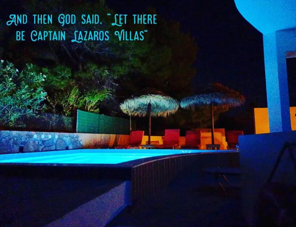 Captain Lazaros Villa-Incredible Villa with seaview-500m2 plot a breath away from the BlackBeach-Private Parking-Unique design pool jacuzzi-waterfall